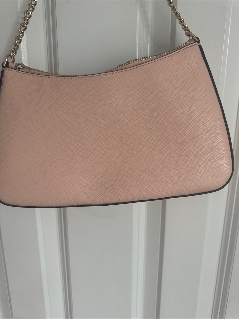 kate spade Pale Pink Leather Crossbody with Gold Chain - Picture 4 of 9